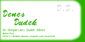 denes dudek business card